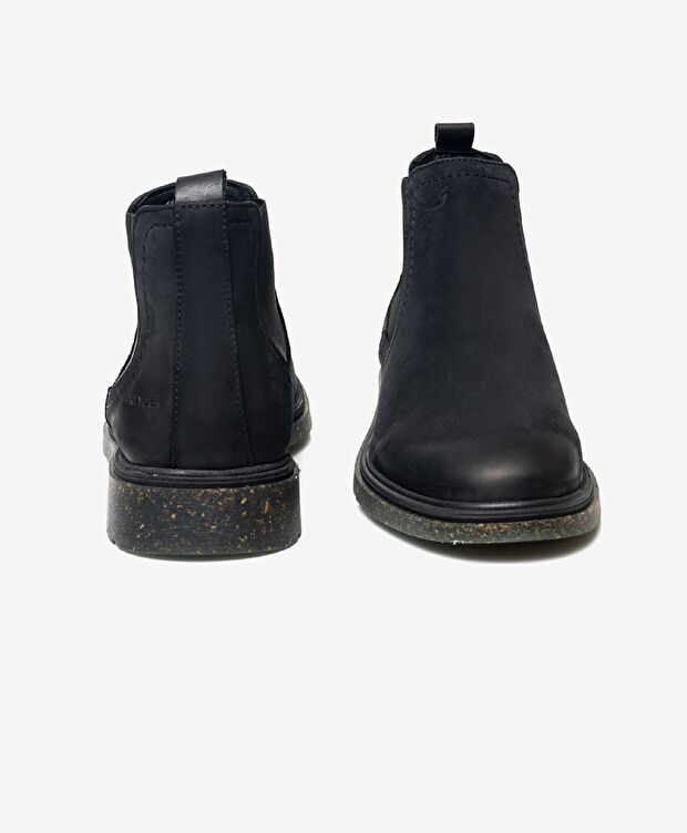 Erkek Siyah Hakiki Deri Chelsea Bot - 6