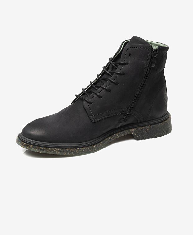 Erkek Siyah Hakiki Deri Klasik Bot - 3