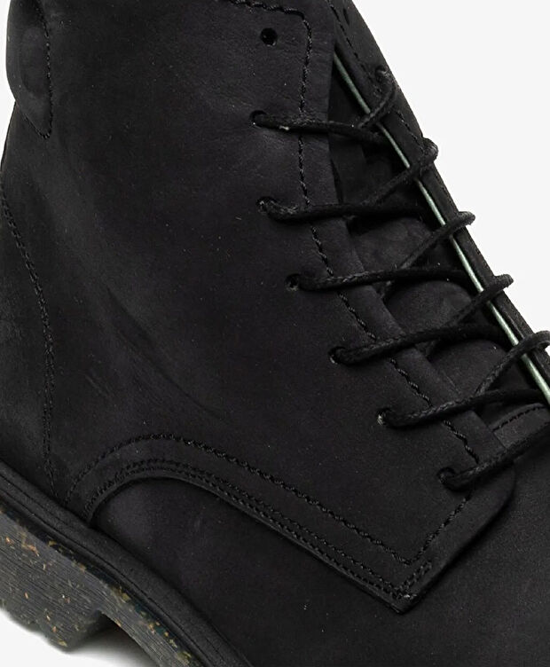 Erkek Siyah Hakiki Deri Klasik Bot - 5