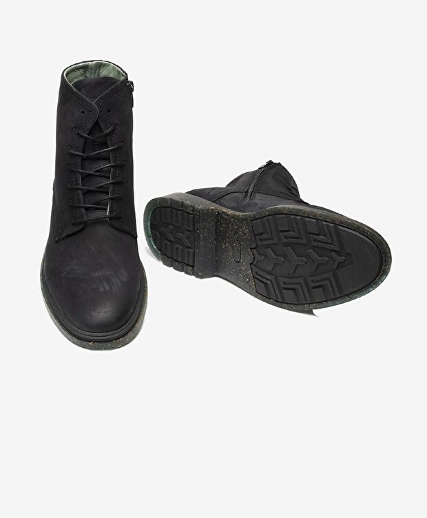 Erkek Siyah Hakiki Deri Klasik Bot - 6