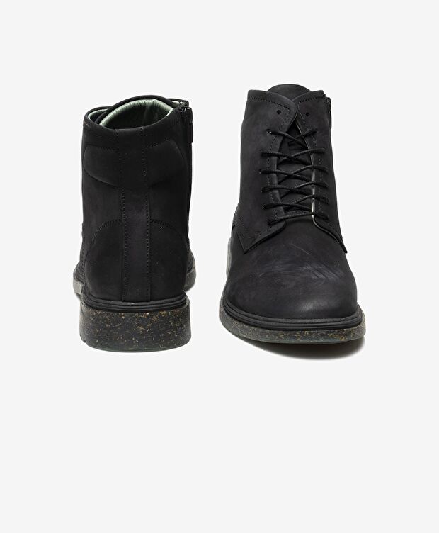 Erkek Siyah Hakiki Deri Klasik Bot - 7