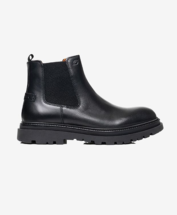 Erkek Siyah Hakiki Deri Chelsea Bot - 1