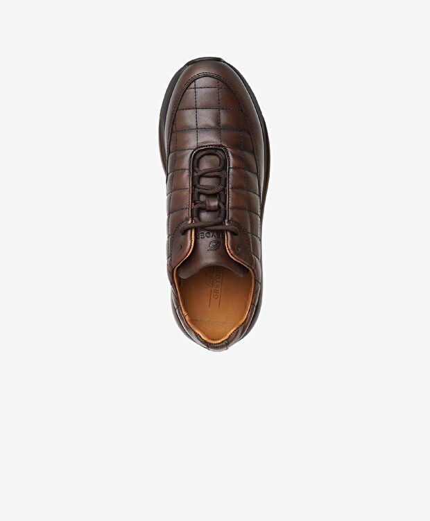 Erkek Kahverengi Hakiki Deri Spor Ayakkabı - 4