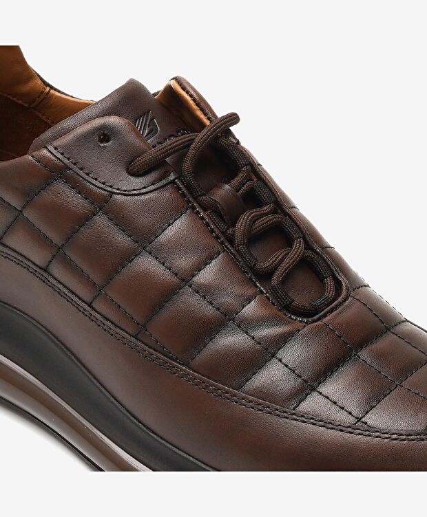 Erkek Kahverengi Hakiki Deri Spor Ayakkabı - 5