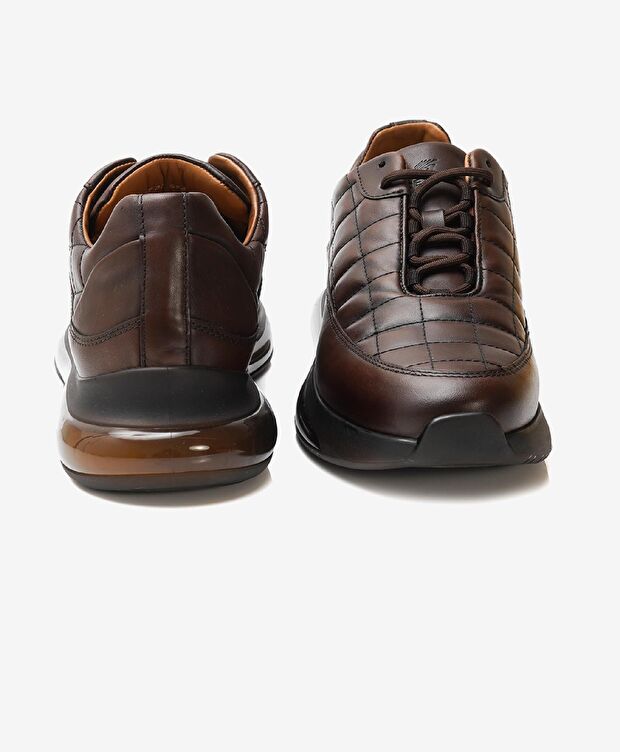 Erkek Kahverengi Hakiki Deri Spor Ayakkabı - 7