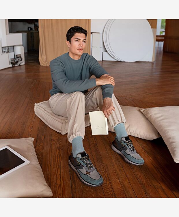 Erkek Mint Yeşili Hakiki Deri Spor Ayakkabı - 2