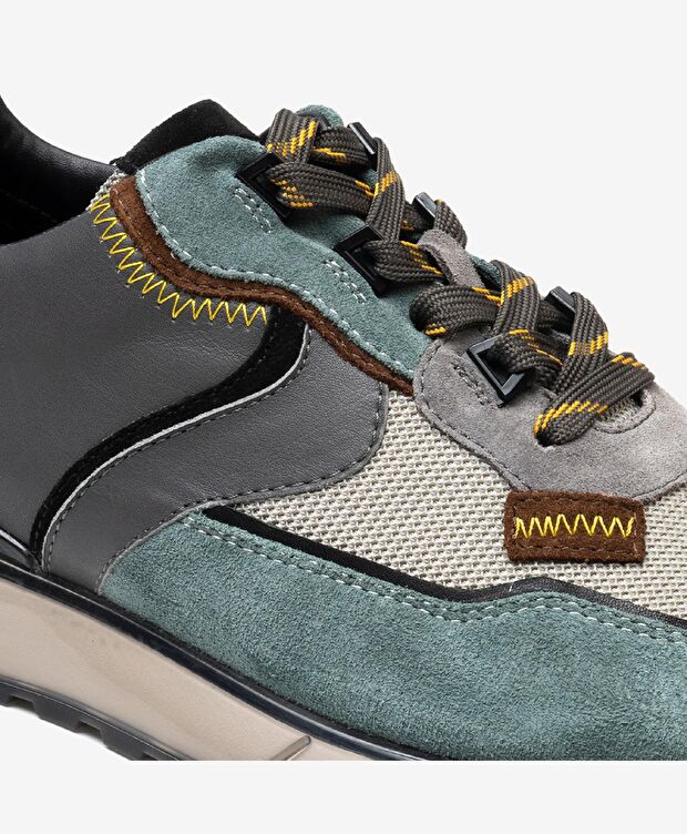 Erkek Mint Yeşili Hakiki Deri Spor Ayakkabı - 6