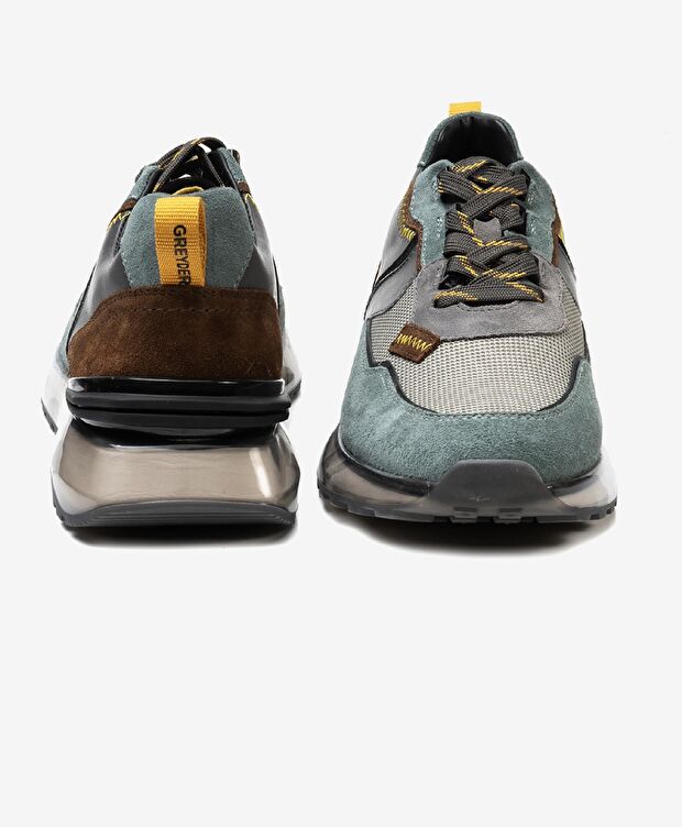 Erkek Mint Yeşili Hakiki Deri Spor Ayakkabı - 8