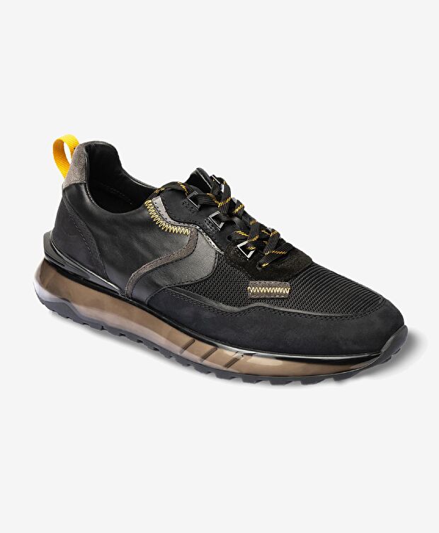 Erkek Siyah Hakiki Deri Spor Ayakkabı - 2