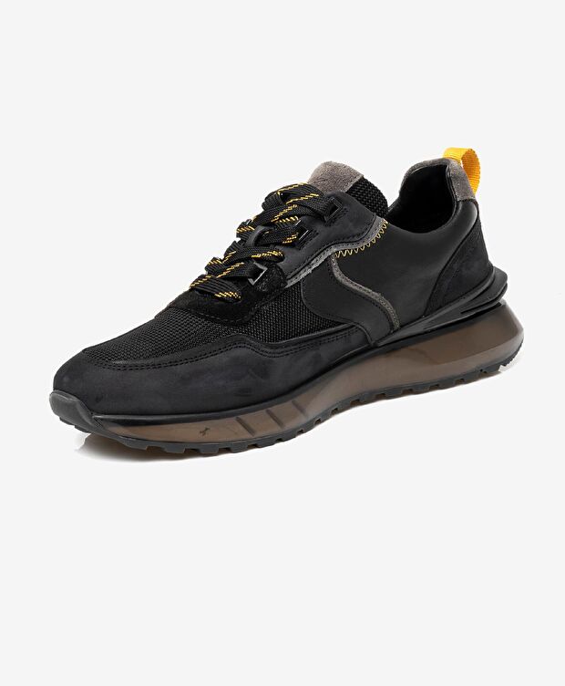 Erkek Siyah Hakiki Deri Spor Ayakkabı - 3