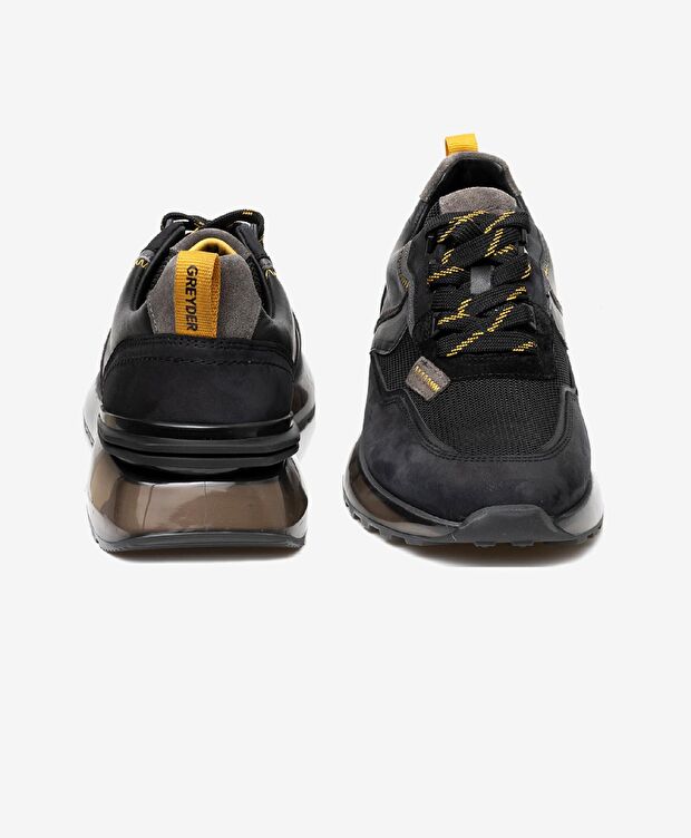 Erkek Siyah Hakiki Deri Spor Ayakkabı - 7