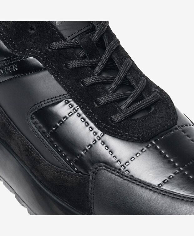 Erkek Siyah Hakiki Deri Spor Ayakkabı - 4