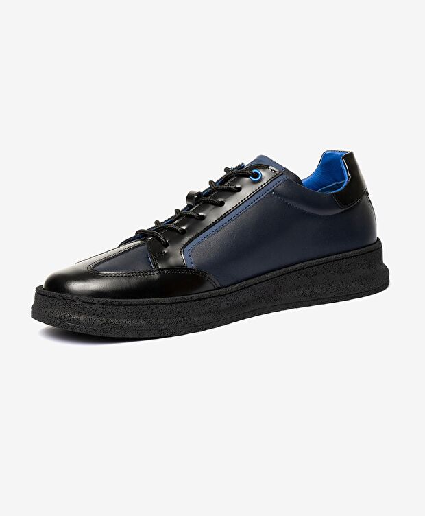 Erkek Siyah Hakiki Deri Casual Ayakkabı - 2