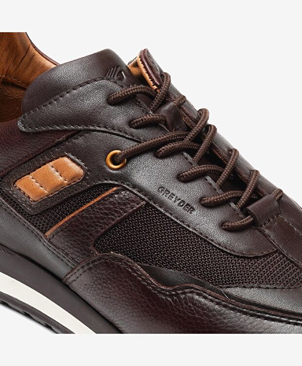 Erkek Kahverengi Hakiki Deri Spor Ayakkabı - 4