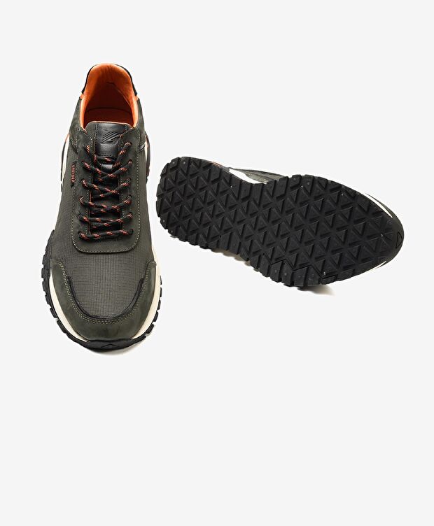 Erkek Haki Hakiki Deri Spor Ayakkabı - 6