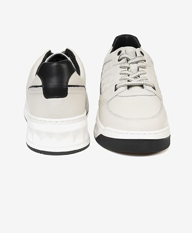 Erkek Beyaz Hakiki Deri Sneaker Ayakkabı - 7