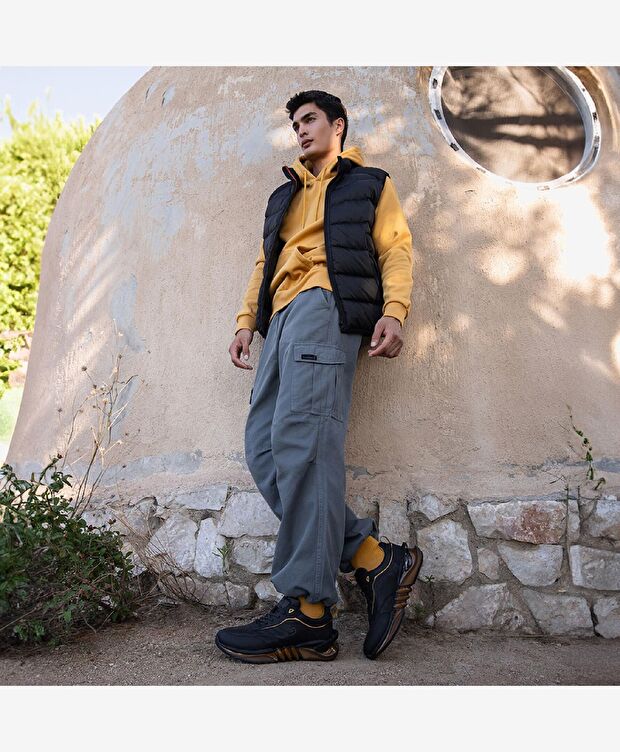 Erkek Siyah Hardal Hakiki Deri Spor Ayakkabı - 6