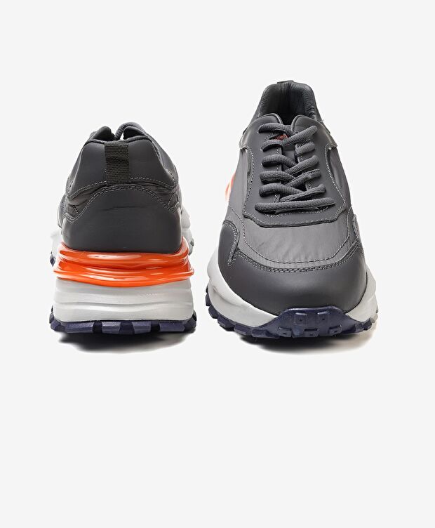 Erkek Füme Hakiki Deri Spor Ayakkabı - 6