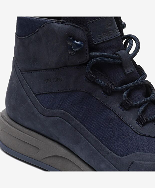 Erkek Lacivert Hakiki Deri Sneaker Bot - 6