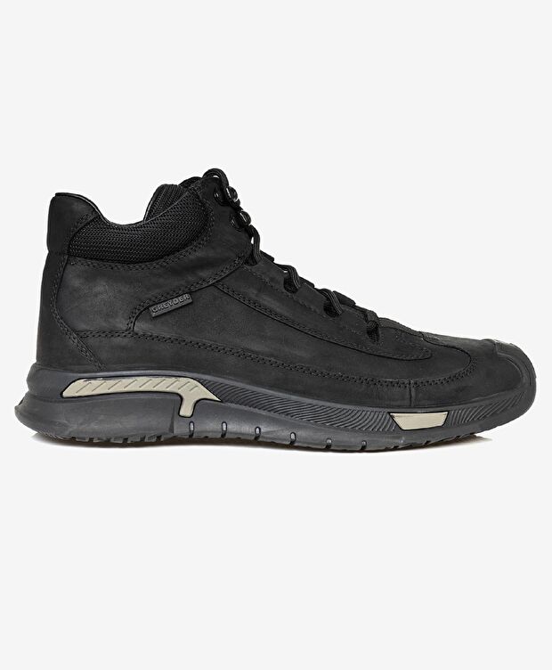 Erkek Siyah Hakiki Deri Casual Bot - 1