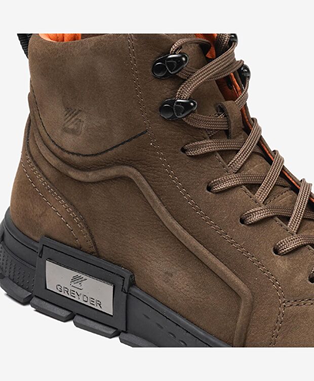 Erkek Duman Hakiki Deri Sneaker Bot - 4