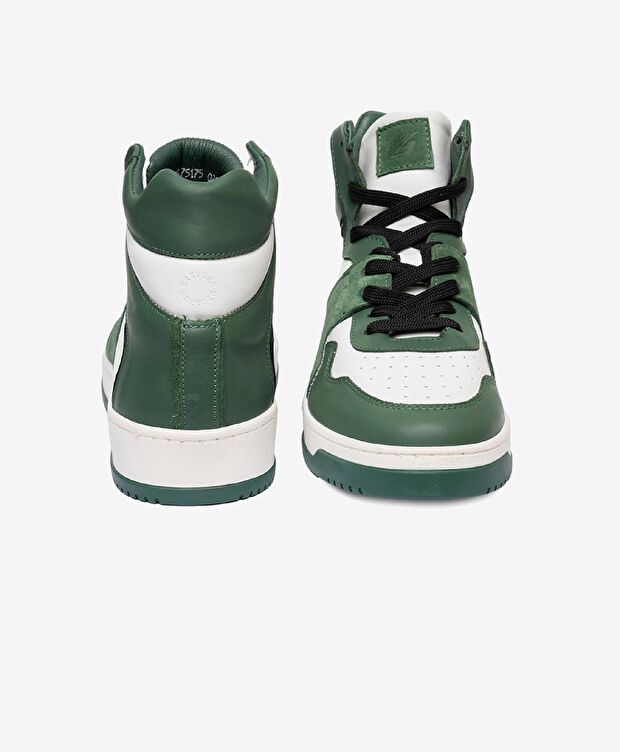 Erkek Yeşil Beyaz Hakiki Deri Sneaker Bot - 6