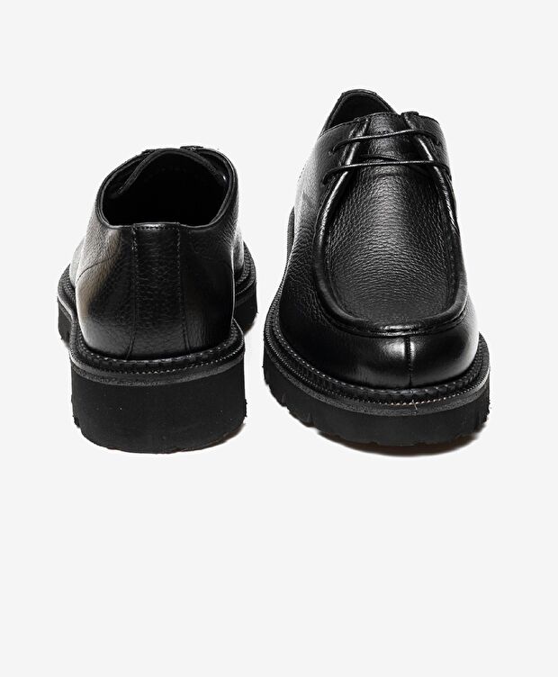 Erkek Siyah Hakiki Deri Oxford Ayakkabı - 6