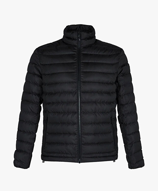 Erkek Siyah Suya Dayanıklı Kaz Tüyü Çift Taraflı Mont - 3