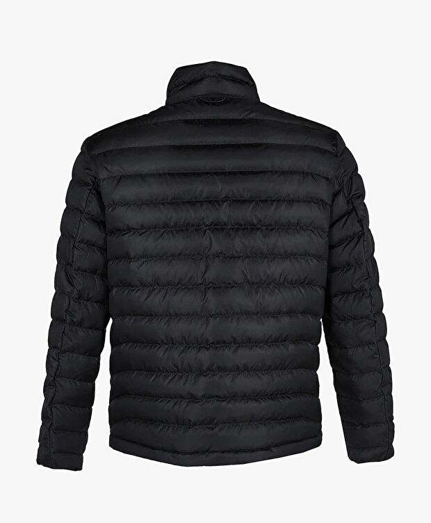 Erkek Siyah Suya Dayanıklı Kaz Tüyü Çift Taraflı Mont - 4