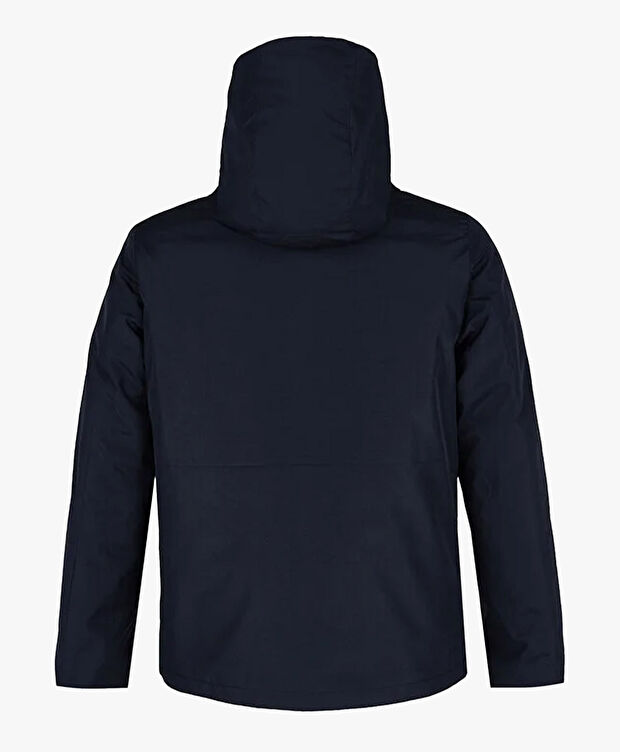 Erkek Lacivert Su Geçirmez Kaz Tüyü Çift Taraflı Mont - 1