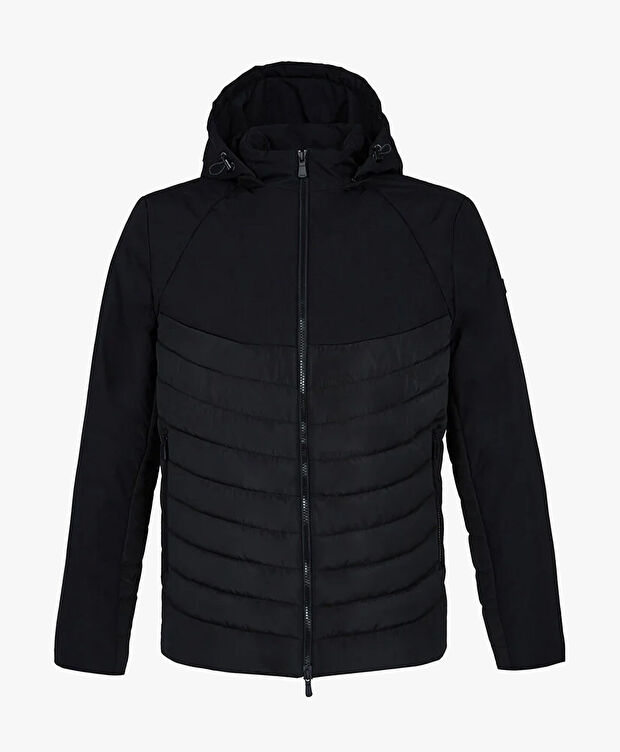 Erkek Siyah Suya Dayanıklı Kaz Tüyü Mont - 1