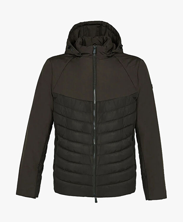 Erkek Haki Suya Dayanıklı Kaz Tüyü Mont - 1