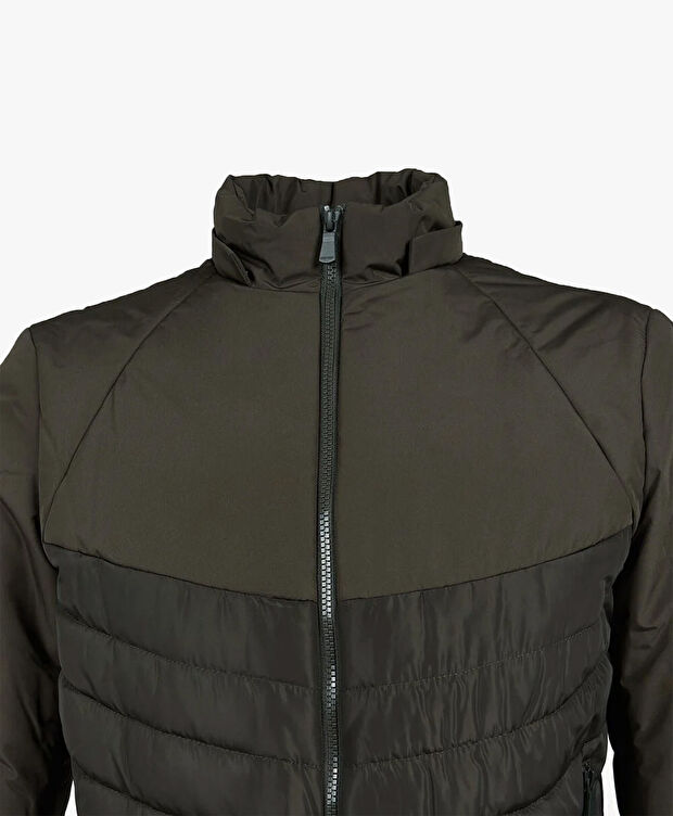 Erkek Haki Suya Dayanıklı Kaz Tüyü Mont - 3