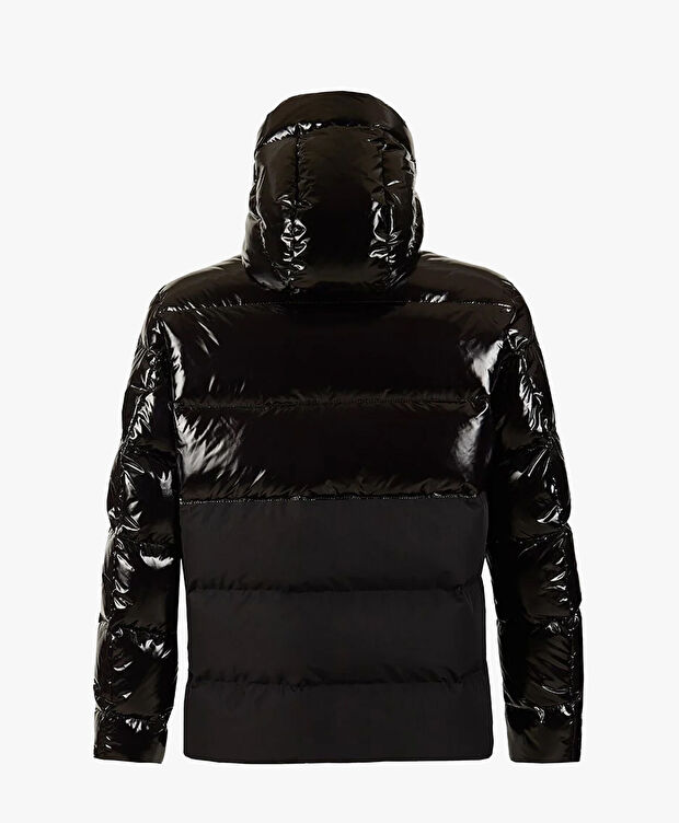 Erkek Siyah Suya Dayanıklı Kaz Tüyü Mont - 2