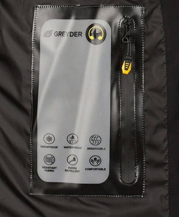 Erkek Siyah Suya Dayanıklı Kaz Tüyü Mont - 5