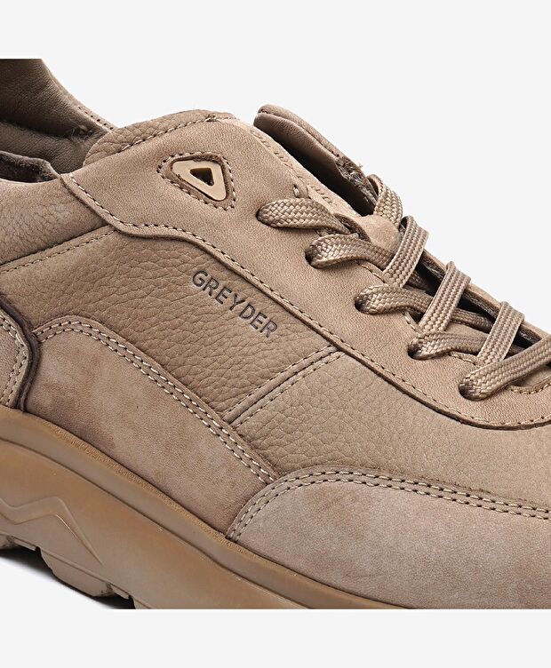 Erkek Vizon Hakiki Deri Casual Ayakkabı - 5