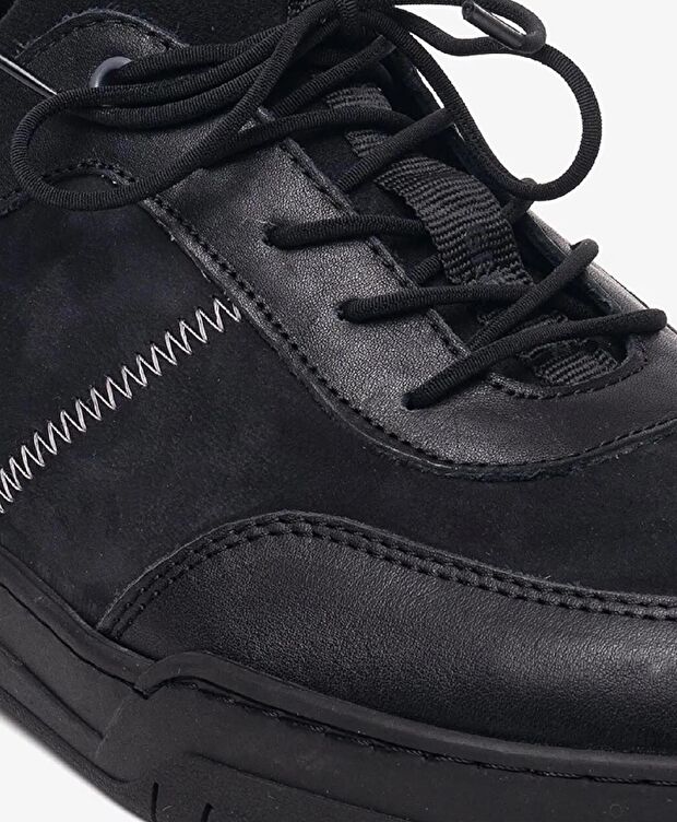 Erkek Siyah Hakiki Deri Casual Ayakkabı - 4