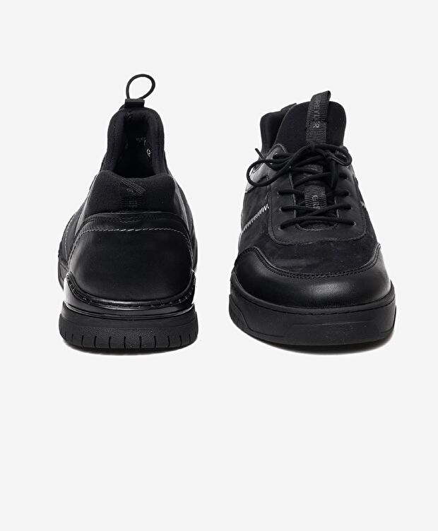 Erkek Siyah Hakiki Deri Casual Ayakkabı - 6