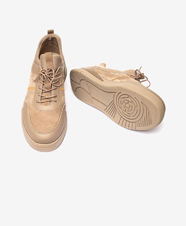 Erkek Taupe Hakiki Deri Casual Ayakkabı - 7