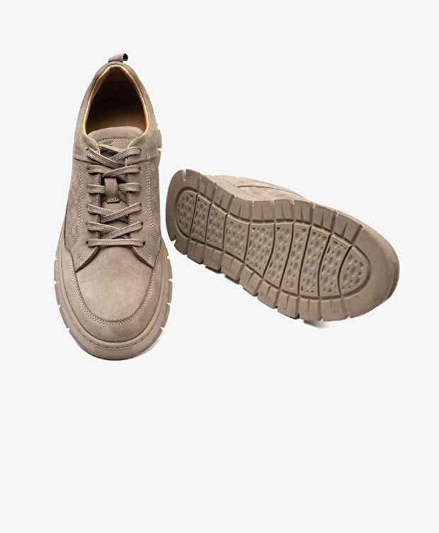 Erkek Vizon Hakiki Deri Casual Ayakkabı - 5