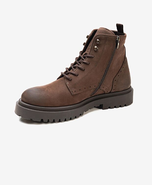 Erkek Kahverengi Hakiki Deri Günlük Bot - 3