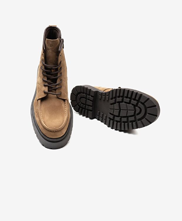 Erkek Deve Tüyü Hakiki Deri Casual Bot - 6