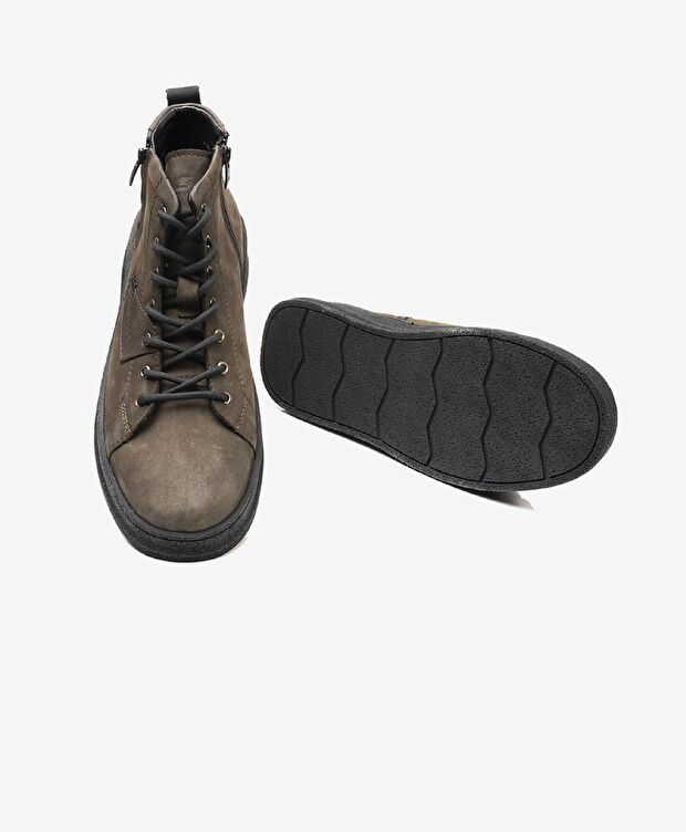 Erkek Duman Hakiki Deri Sneaker Bot - 6