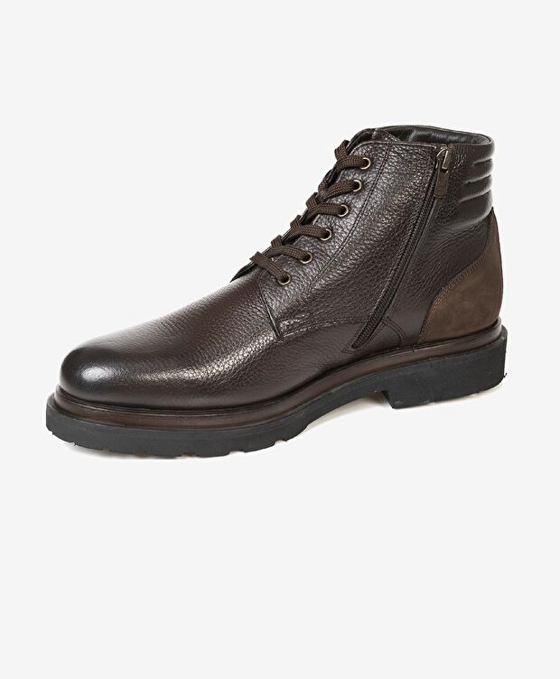 Erkek Kahverengi Hakiki Deri Günlük Bot - 2