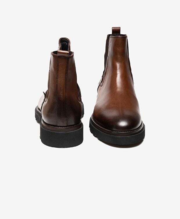 Erkek kahverengi Hakiki Deri Casual Bot - 6