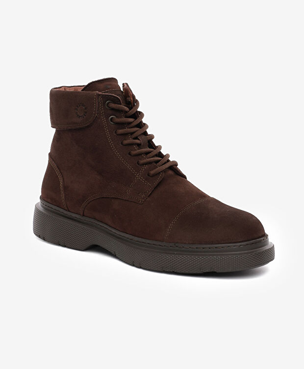 Erkek Kahverengi Hakiki Deri Casual Bot - 2