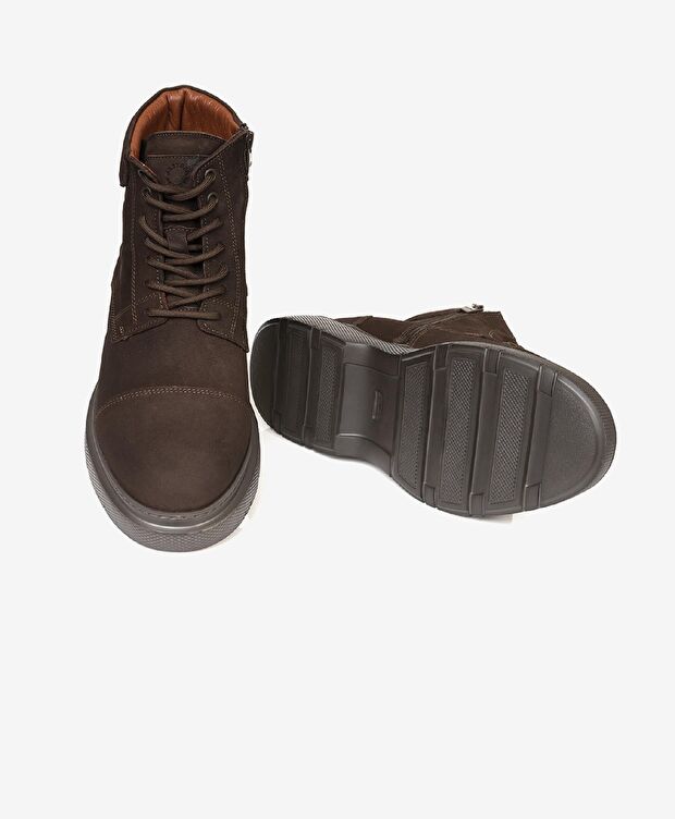 Erkek Kahverengi Hakiki Deri Casual Bot - 6