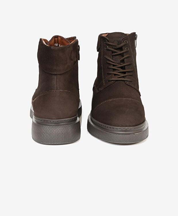 Erkek Kahverengi Hakiki Deri Casual Bot - 7