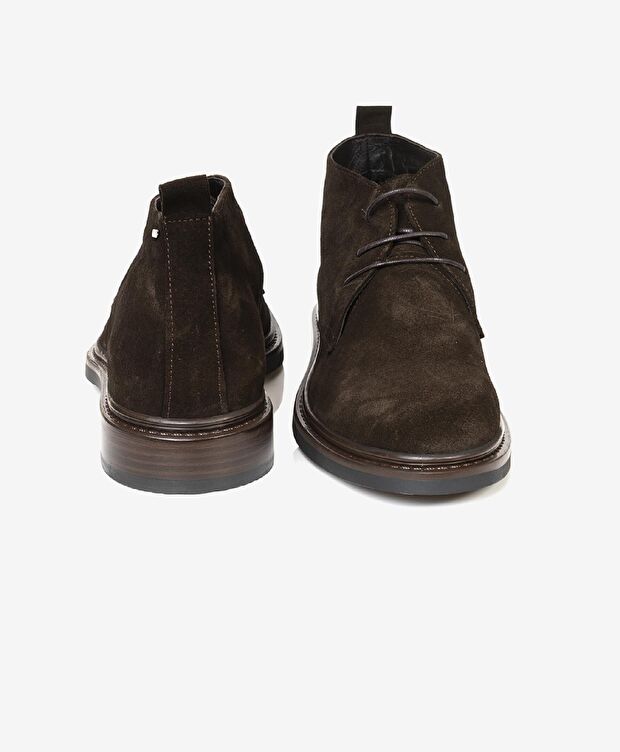 Erkek kahverengi Hakiki Deri Termo Taban Klasik Bot - 6