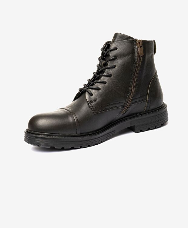 Erkek Yeşil Hakiki Deri Casual Bot - 2